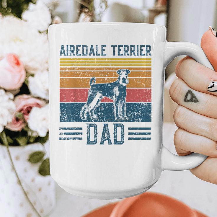 Dog Airedale Terrier Dad Vintage Airedale Terrier Dad Graphic Print Coffee Mug