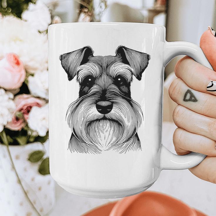 Dog Fingerprint Miniature Schnauzer Dad Mom Graphic Print Coffee Mug