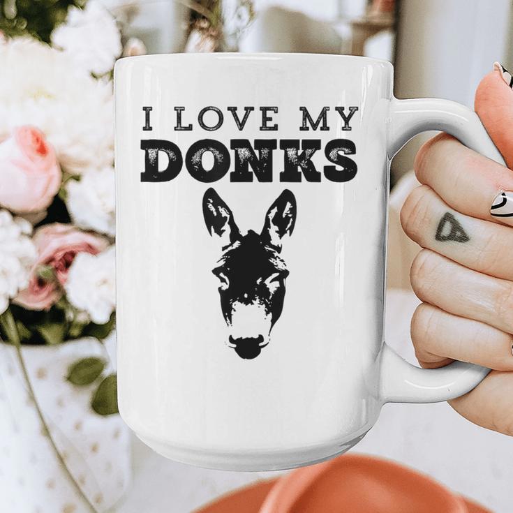 Donkey Mom Or Dad I Love My Donks Farmer Graphic Print Coffee Mug