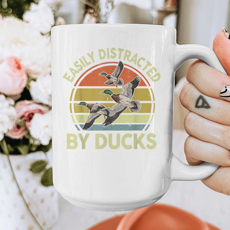 Easily Distracted Duck Hunting Dad Hunter Son Daughter Graphic Print Coffee Mug