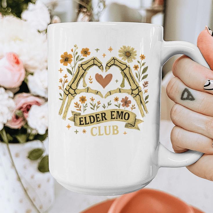 Elder Emo Club Skeleton Hands Heart Nostalgia Graphic Print Coffee Mug