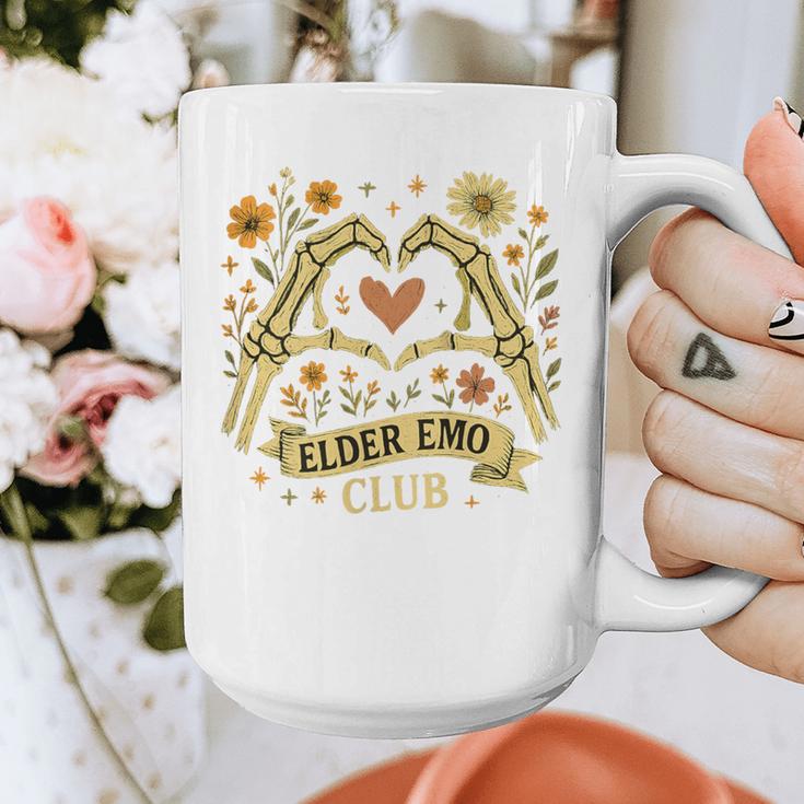 Elder Emo Club Skeleton Hands Heart Nostalgia Graphic Print Coffee Mug