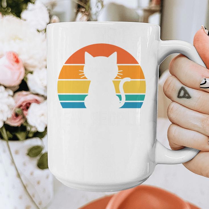 Ew People Cat Anti Social Introvert Premium Tri-Blend Graphic Print Coffee Mug
