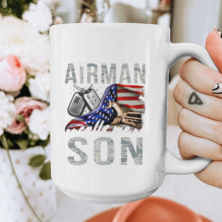 My Favorite Airman Calls Me Son Air Force Graduation Son Graphic Print Coffee Mug