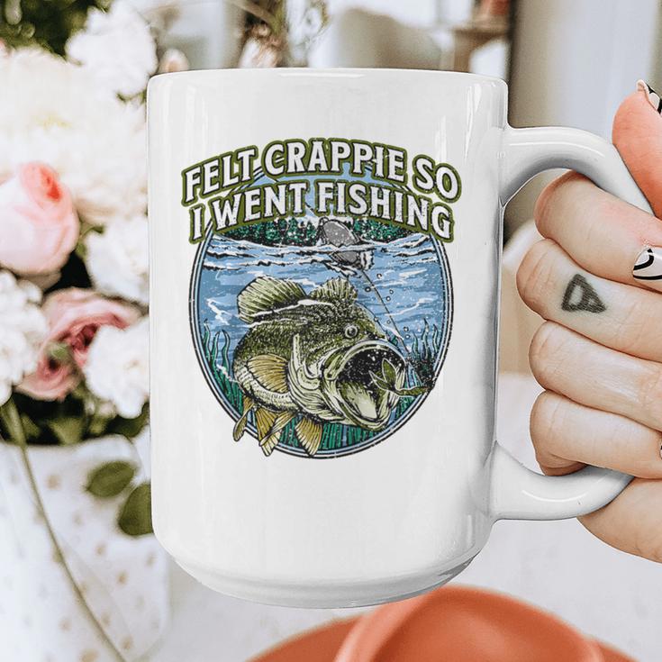 Felt Crappie So I Went Fishing Introvert Lakes Antisocial Raglan Baseball Tee Graphic Print Coffee Mug