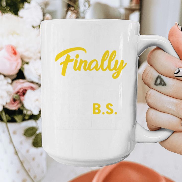 Finally Done With This BS Class Of 2025 College Graduation Premium Tri-Blend Graphic Print Coffee Mug