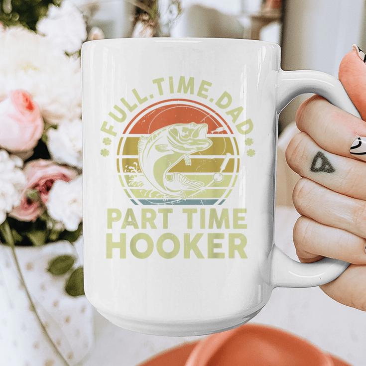 Fishing Dad Part Time Hooker Bass Fish Father Day Graphic Print Coffee Mug