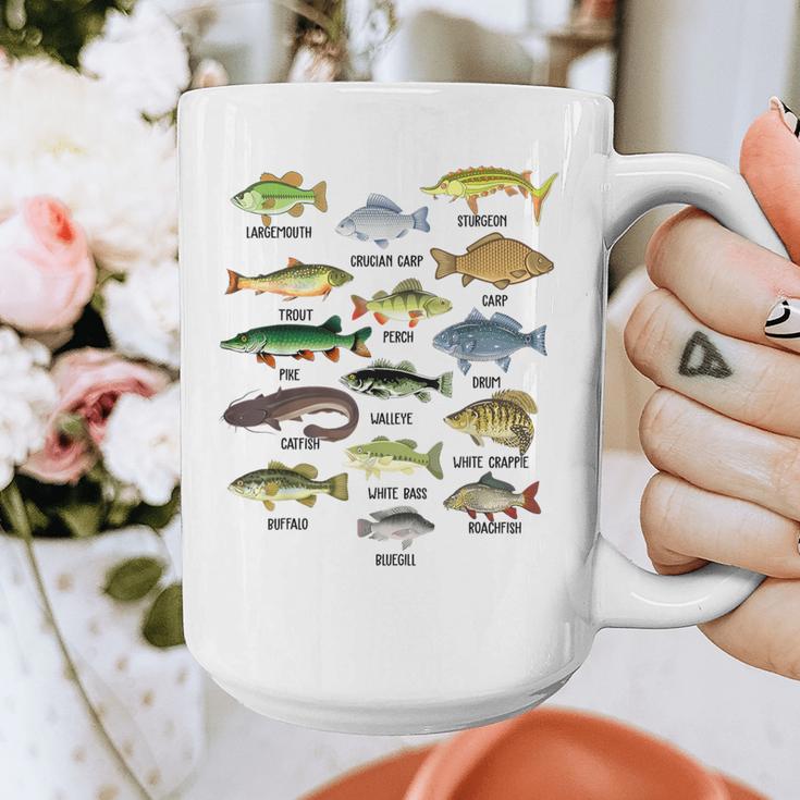Fishing-Shirt Types Of Freshwater Bass Fish Dad Jokes Graphic Print Coffee Mug Fishing-Shirt Types Of Freshwater Bass Fish Dad Jokes Graphic Print Coffee Mug