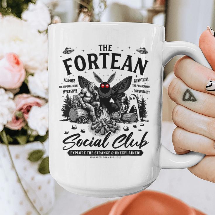 Fortean Social Club Bigfoot Mothman Alien Cryptid Introvert Graphic Print Coffee Mug
