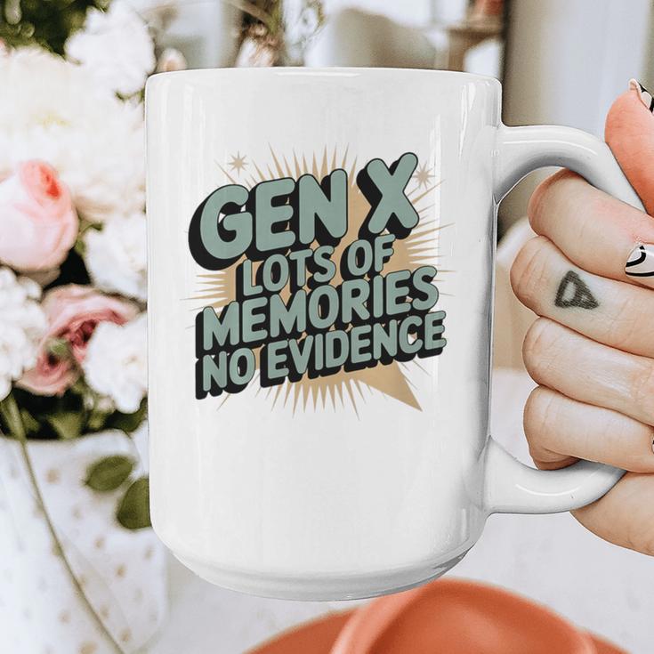 Gen X Lots Of Memories No Evidence Nostalgia Throwback Quote Premium Tri-Blend Graphic Print Coffee Mug