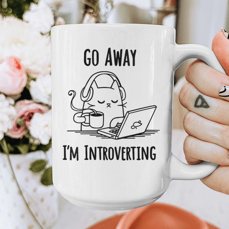 Go Away I'm Introverting Cat Introvert Anxiety Anxious Graphic Print Coffee Mug Go Away I'm Introverting Cat Introvert Anxiety Anxious Graphic Print Coffee Mug