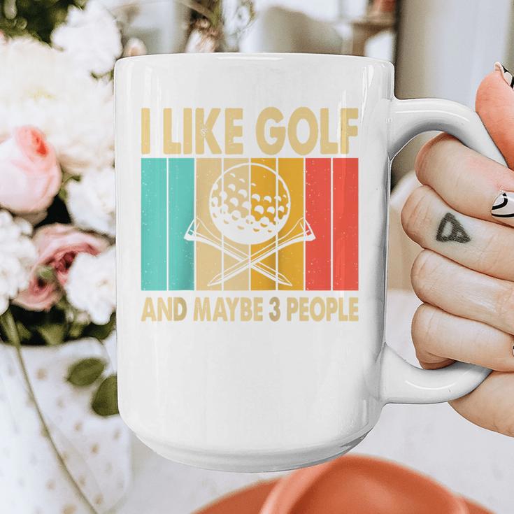 I Like Golf And Maybe 3 People Introvert Raglan Baseball Tee Graphic Print Coffee Mug