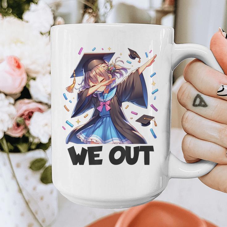We Out Graduate Dabbing Anime Girl Grad Graduation Graphic Print Coffee Mug