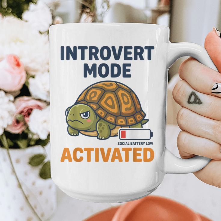Introvert Mode Activated Low Social Battery Box Turtle Graphic Print Coffee Mug Introvert Mode Activated Low Social Battery Box Turtle Graphic Print Coffee Mug