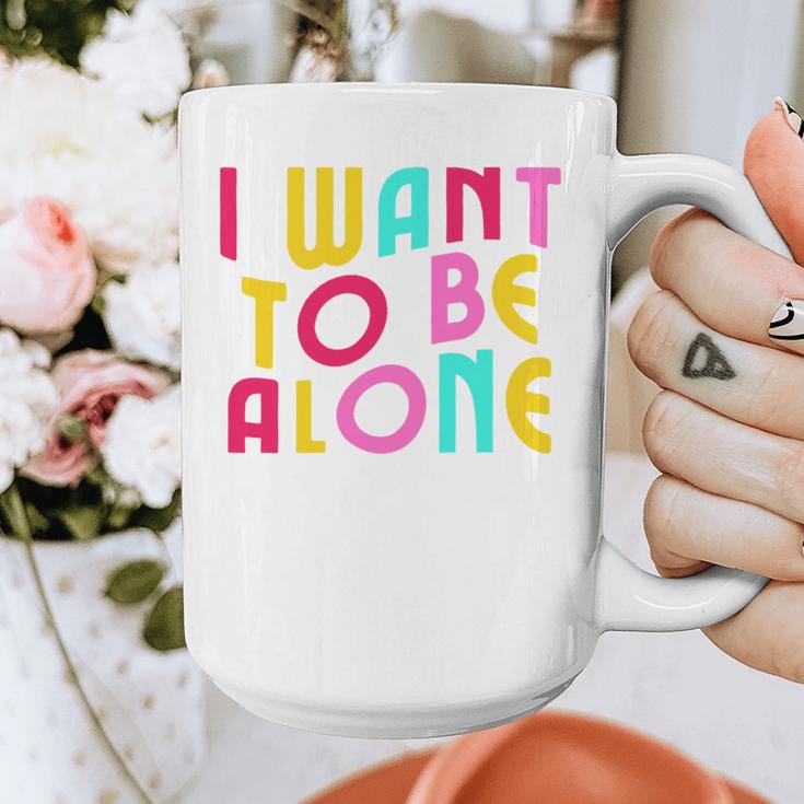 Introvert I Want To Be Alone Retro Wavy Graphic Print Coffee Mug Introvert I Want To Be Alone Retro Wavy Graphic Print Coffee Mug