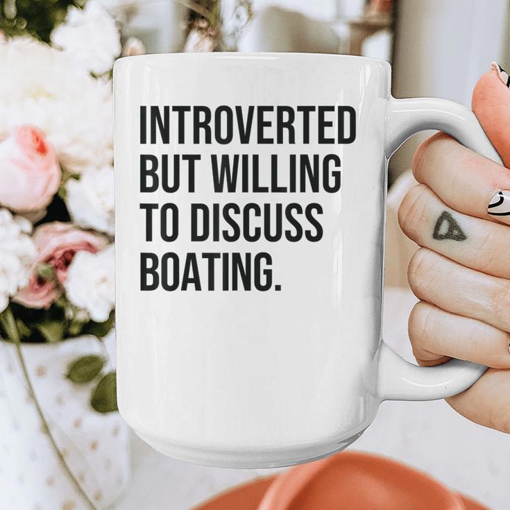 Introverted Boater Boating Introvert Graphic Print Coffee Mug