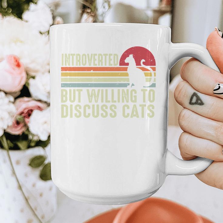 Introverted But Willing To Discuss Cats Kitten Pet Lover Graphic Print Coffee Mug Introverted But Willing To Discuss Cats Kitten Pet Lover Graphic Print Coffee Mug