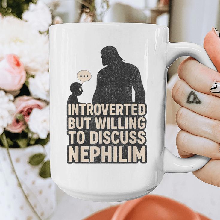 Introverted But Willing To Discuss Nephilim Tee Graphic Print Coffee Mug