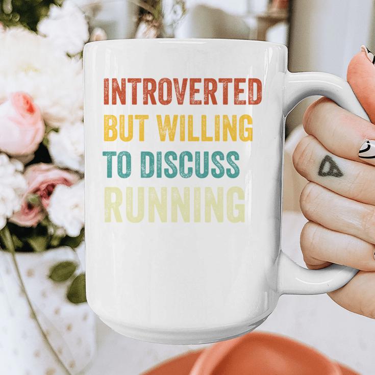 Introverted But Willing To Discuss Running Hobby Graphic Print Coffee Mug