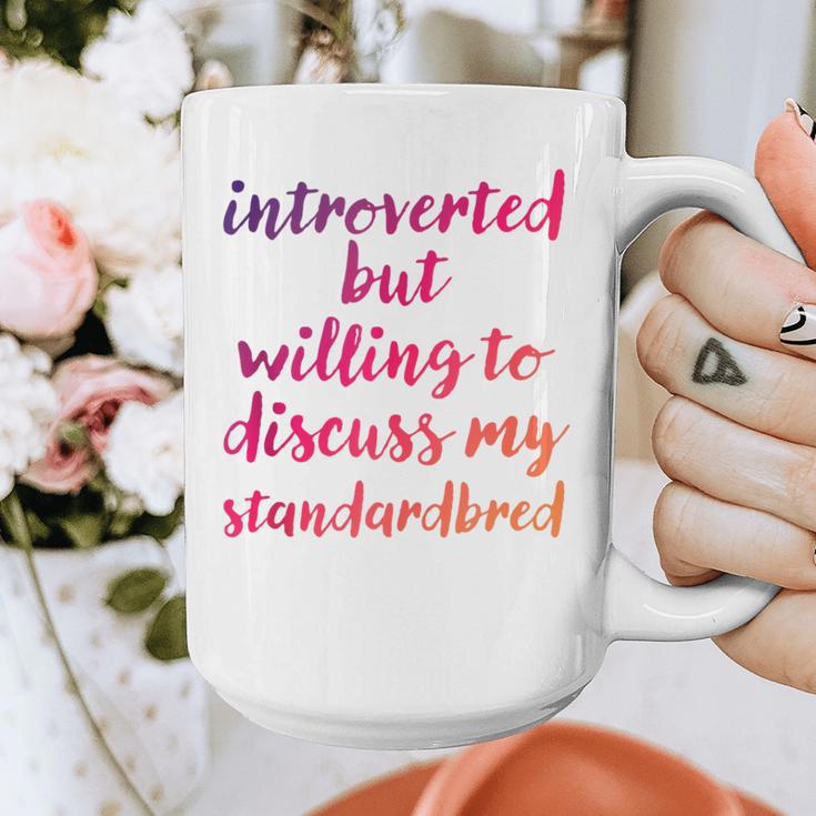 Introverted Willing To Discuss Standardbred Introvert Graphic Print Coffee Mug