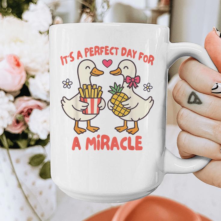 IVF Mom Dad Embryo Transfer Day It's A Day For A Miracle Graphic Print Coffee Mug