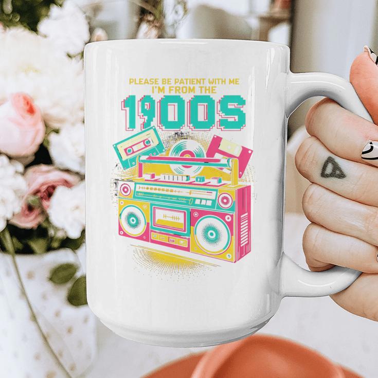 Joke 90s Please Be Patient With Me I'm From The 1900s Premium Tri-Blend Graphic Print Coffee Mug
