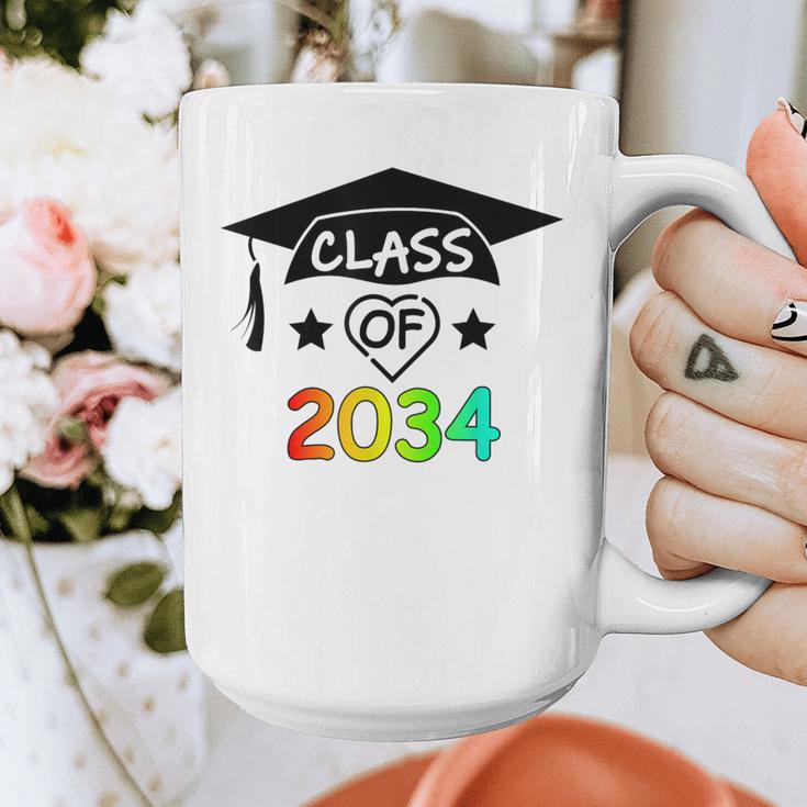 K -12th Grade Hand Prints Space Graduation Class Of 2034 Graphic Print Coffee Mug