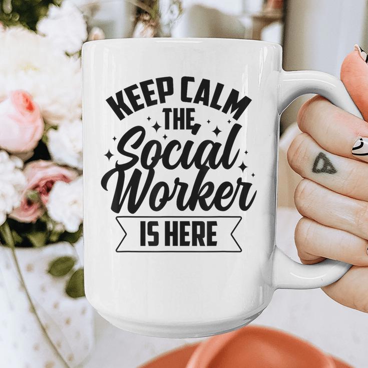 Keep Calm The Social Worker Is Here Graduation Work Job Graphic Print Coffee Mug