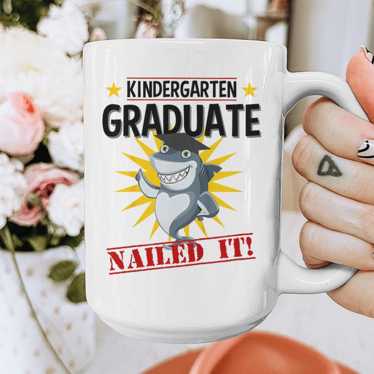 Kids Kindergarten Nailed It Shirt 2019 Shark Graduation Tee Graphic Print Coffee Mug