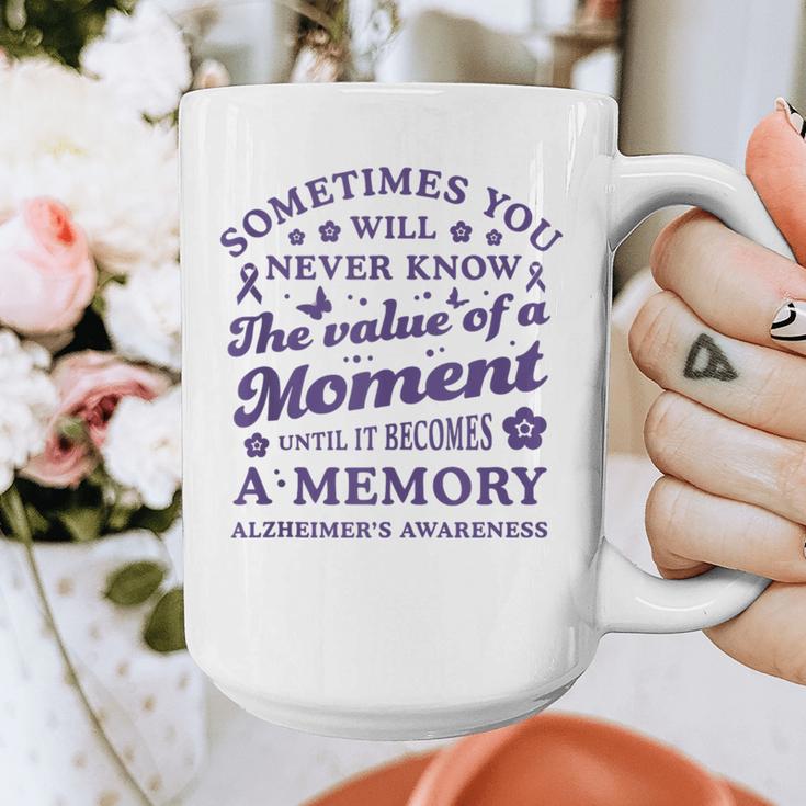 Know The Value Of A Moment Memory Alzheimer's Awareness Day Graphic Print Coffee Mug Know The Value Of A Moment Memory Alzheimer's Awareness Day Graphic Print Coffee Mug