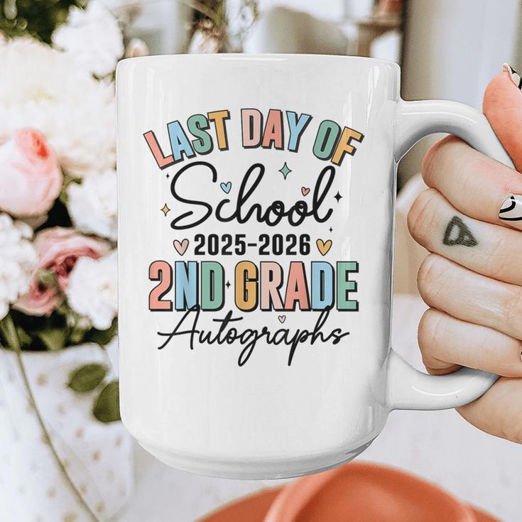 Last Day Of School Autograph 2nd Grade Graduation Boys Girls Graphic Print Coffee Mug