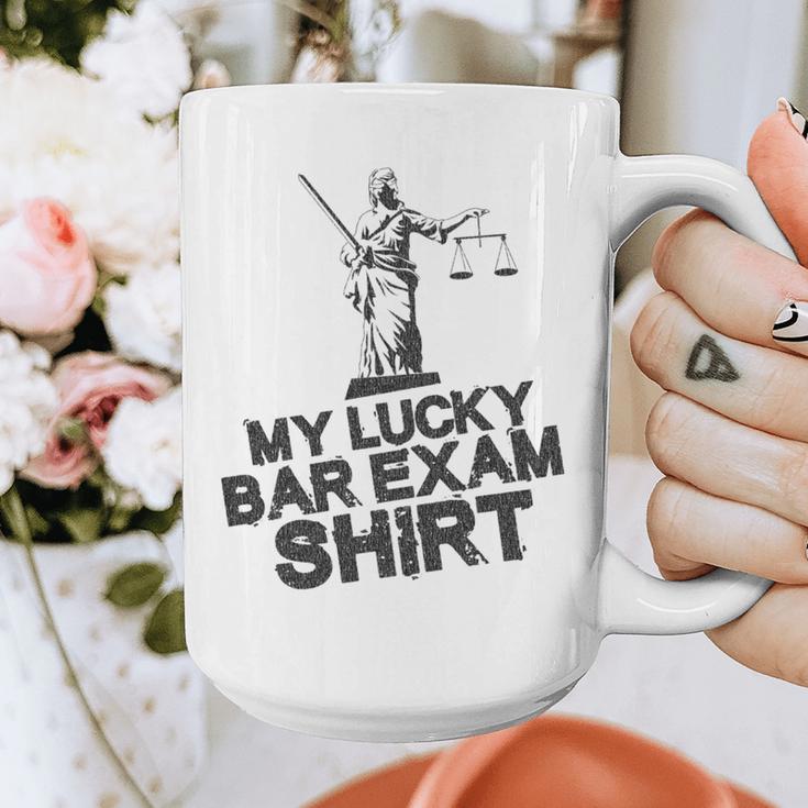 Law School Graduation My Lucky Bar Exam Shirt Lawyer Graphic Print Coffee Mug