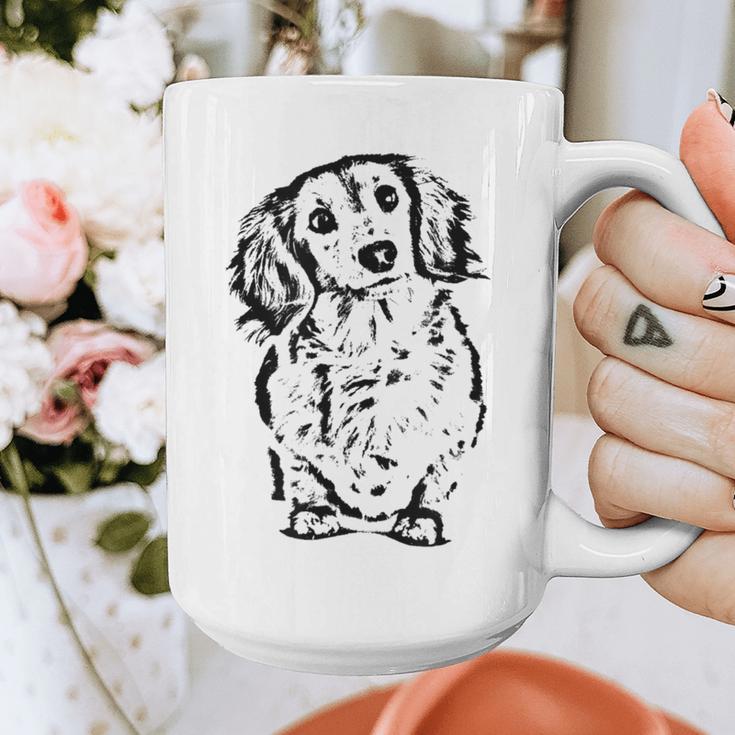 Long Hair Dachshund Lover Doxie Mom Dad Cute Wiener Dog Small Graphic Print Coffee Mug Long Hair Dachshund Lover Doxie Mom Dad Cute Wiener Dog Small Graphic Print Coffee Mug