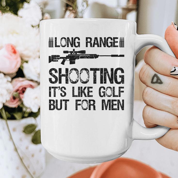 Long Range Shooting It's Like Golf But For Men Dad Men Graphic Print Coffee Mug