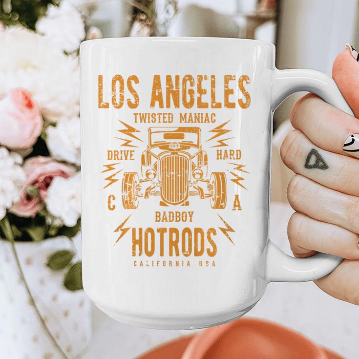 Los Angeles Hotrods Automotive Nostalgia Distressed Premium Tri-Blend Graphic Print Coffee Mug Los Angeles Hotrods Automotive Nostalgia Distressed Premium Tri-Blend Graphic Print Coffee Mug