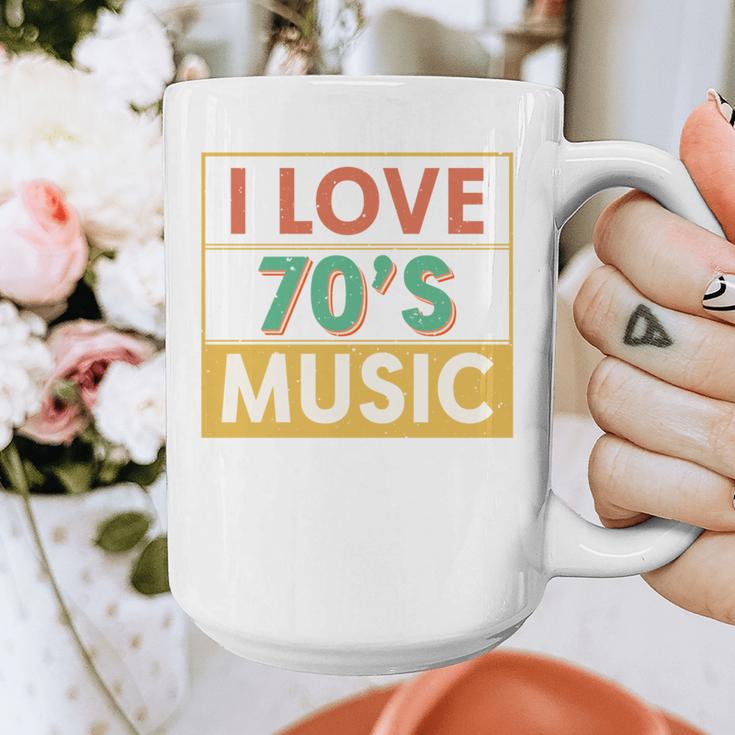 I Love 70's Music Retro Style Nostalgia Vibe 1970 70's Party Graphic Print Coffee Mug