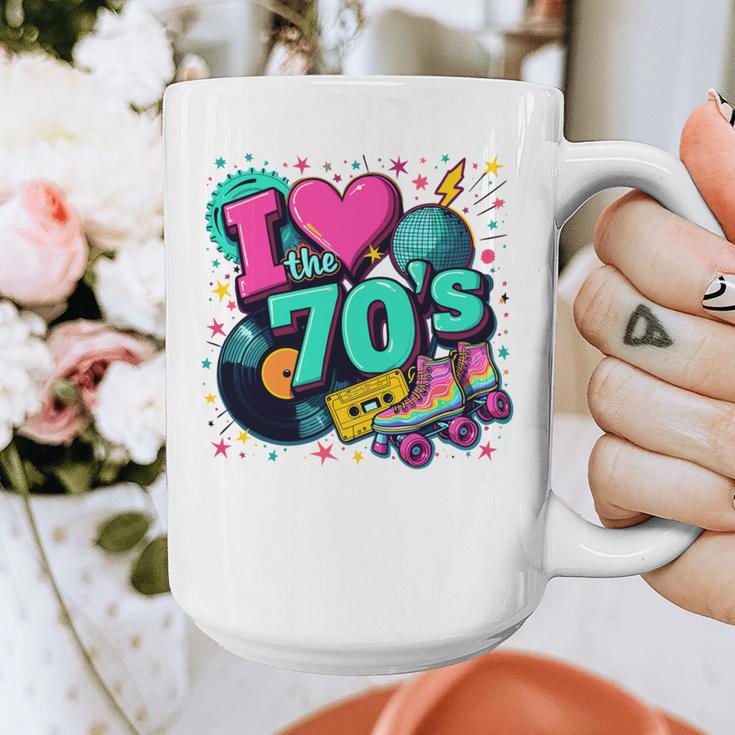 I Love The 70s Retro Cassette Roller Vinyl Disco Nostalgia Graphic Print Coffee Mug I Love The 70s Retro Cassette Roller Vinyl Disco Nostalgia Graphic Print Coffee Mug