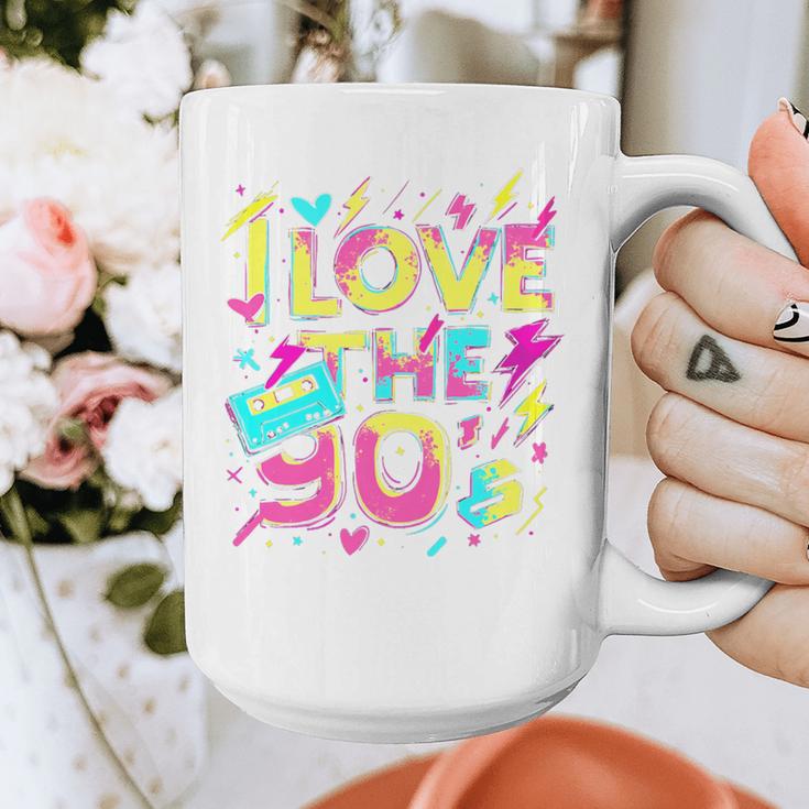 I Love The 90'S 90s Retro Nostalgia Premium Tri-Blend Graphic Print Coffee Mug