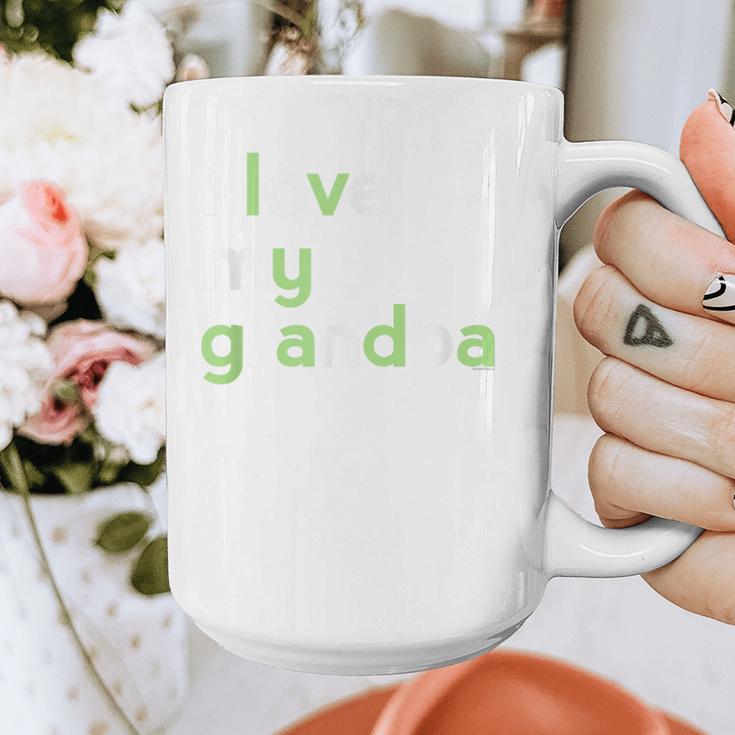 I Love My Grandpa Shirt For Boys Dad Papa Fathers Day Tee Graphic Print Coffee Mug
