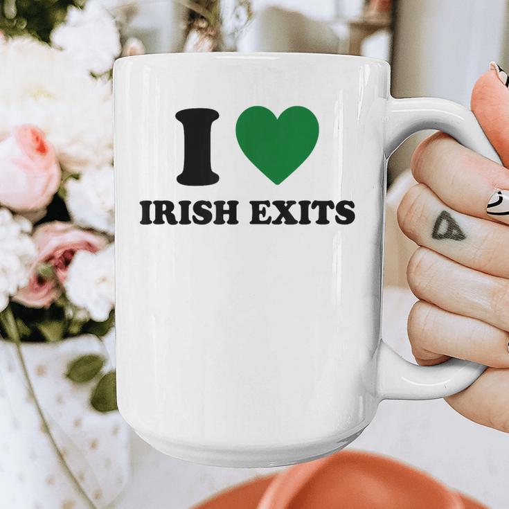I Love Irish Exits St Patrick's Day Introvert Party Graphic Print Coffee Mug I Love Irish Exits St Patrick's Day Introvert Party Graphic Print Coffee Mug
