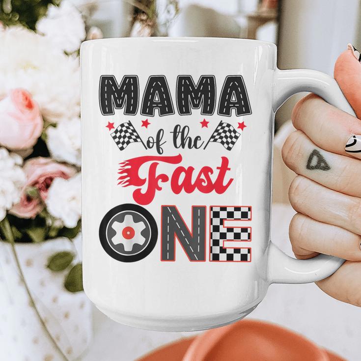 Mama Of The Fast One Car Racing Dad 1St Birthday Boy Graphic Print Coffee Mug