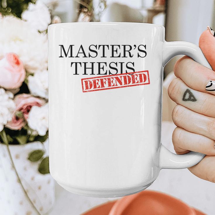 Master's Thesis Defense Tshirt Masters Graduation Shirt Graphic Print Coffee Mug