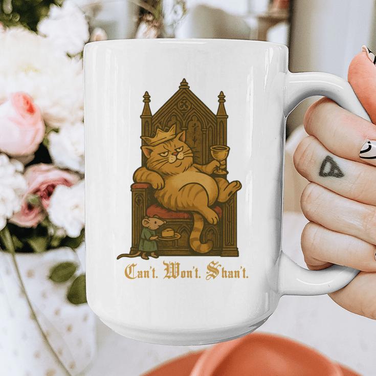 Medieval Cat Sarcastic Queen Lazy King Introvert Kitty Graphic Print Coffee Mug Medieval Cat Sarcastic Queen Lazy King Introvert Kitty Graphic Print Coffee Mug