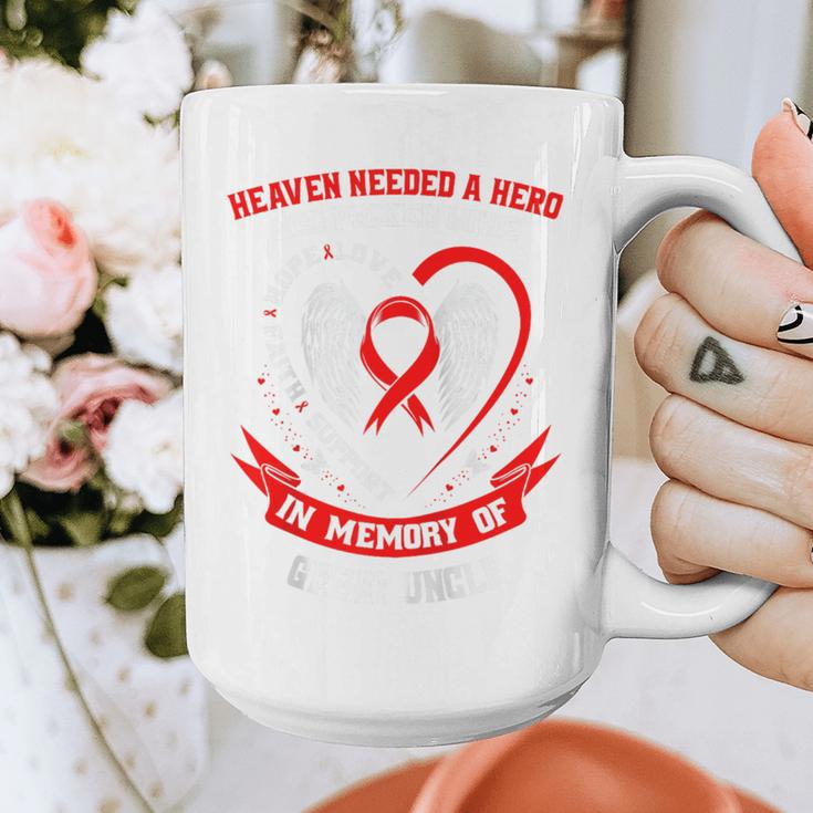 In Memory Great Uncle Heart Disease Awareness Month Memorial Raglan Baseball Tee Graphic Print Coffee Mug