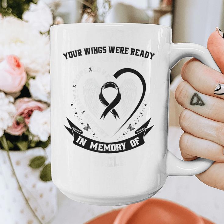 In Memory Of Uncle Melanoma Cancer Awareness Memorial Graphic Print Coffee Mug