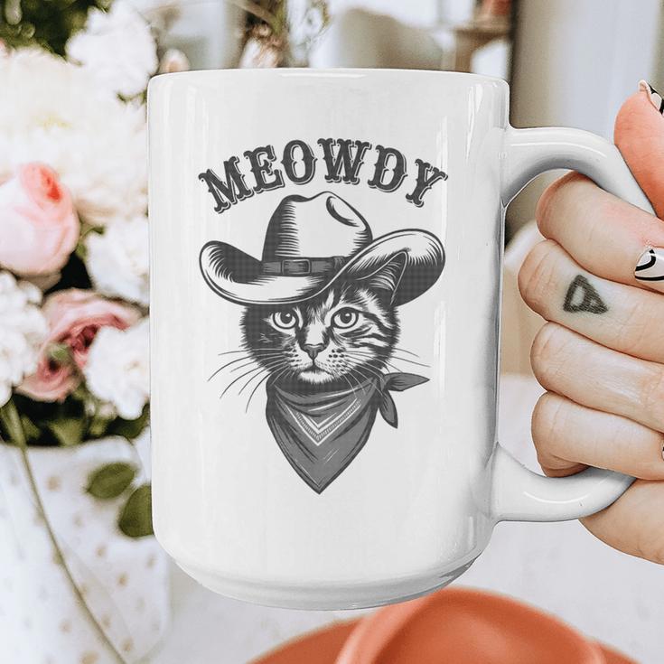 Meowdy Cat Cowboy Western Graphic Cat Lady Cat Dad Graphic Print Coffee Mug