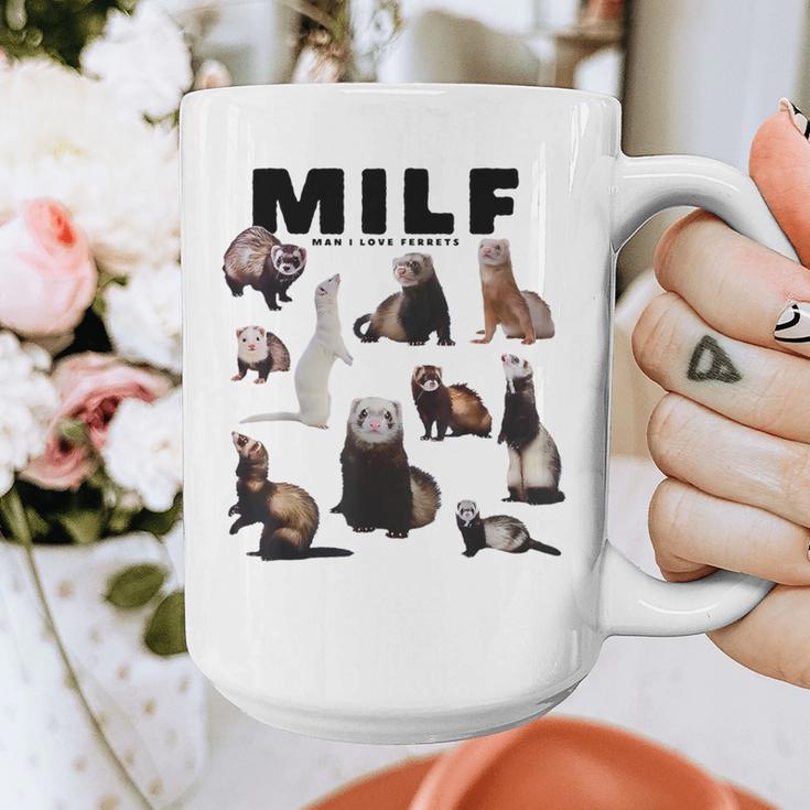 MILF Man I Love Ferrets Ferret Mom Dad Ferret Owner Graphic Print Coffee Mug