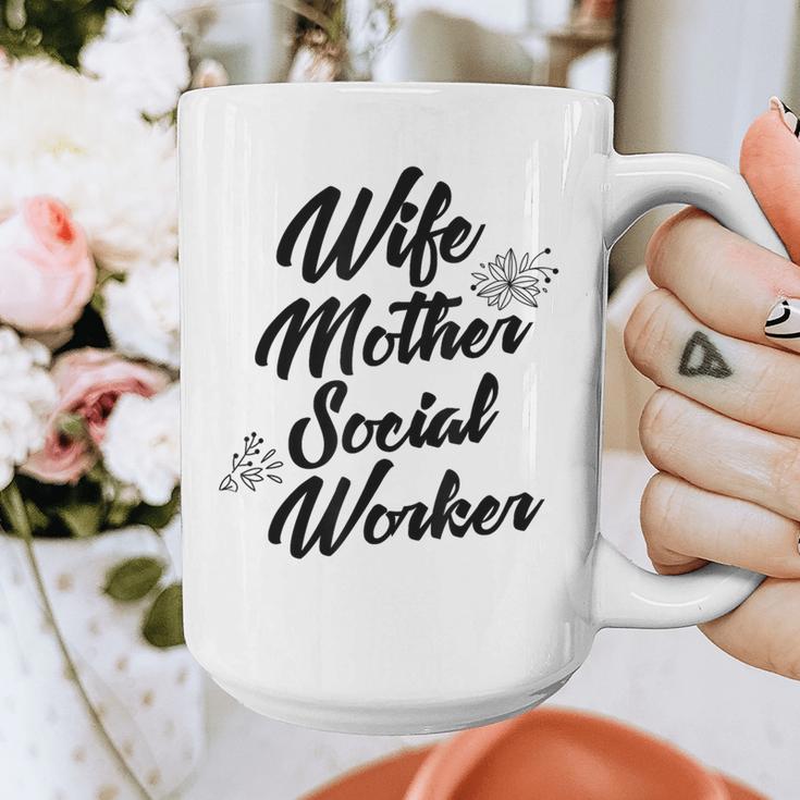 MSW Mom Graduation T-Shirt Social Worker Wife Mother Graphic Print Coffee Mug