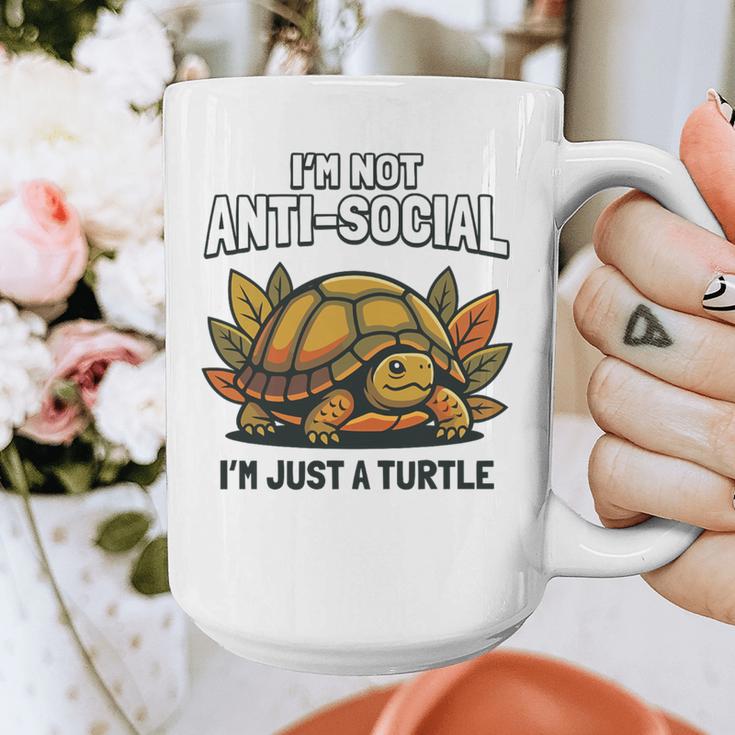 Not Anti Social Im Just A Turtle Sarcastic Introvert Humor Premium Tri-Blend Graphic Print Coffee Mug