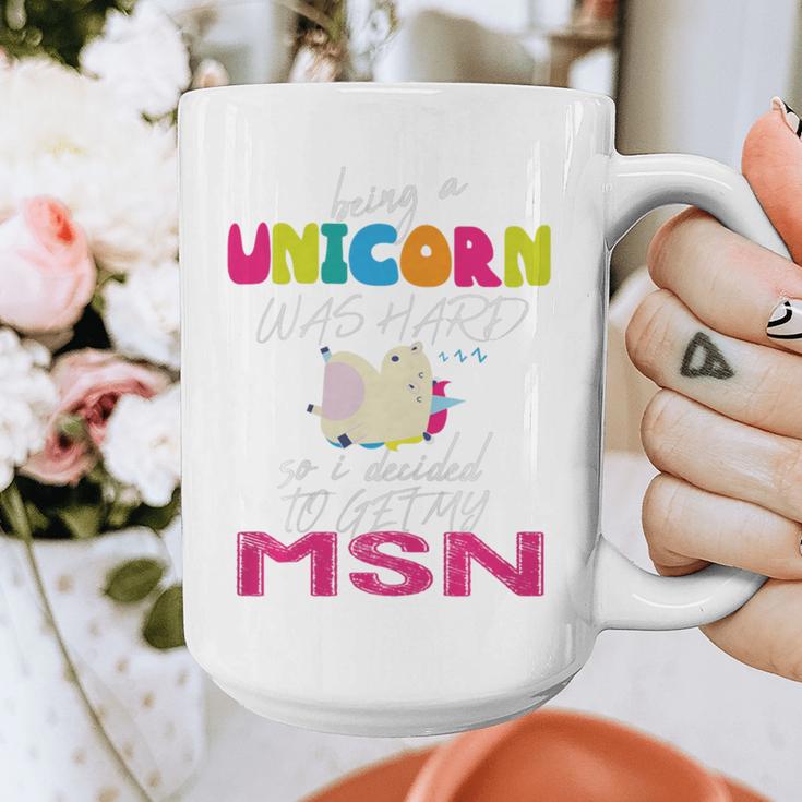Nurse MSN Graduation Unicorn T-Shirt Nursing School Graphic Print Coffee Mug